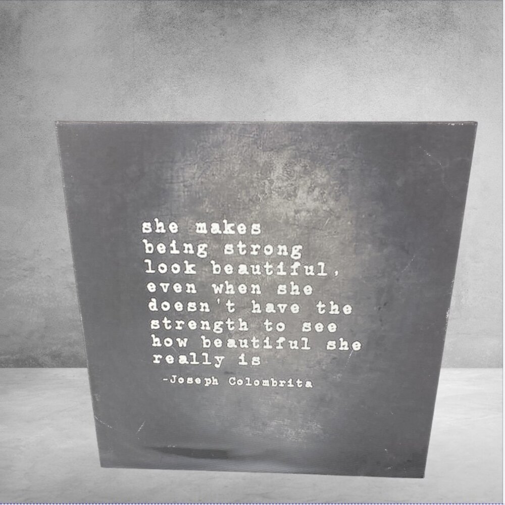 CUSTOM MADE -- Inspirational Plaque, Hangable, Canvas on Wood Frame